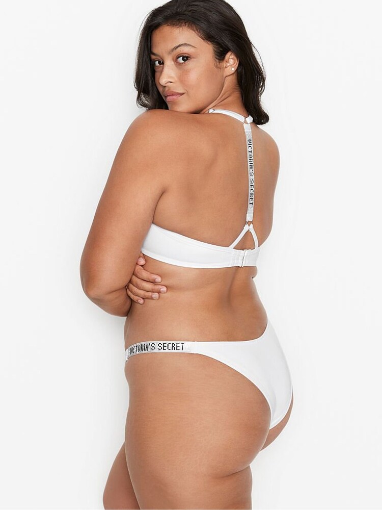 Victoria's Secret White Shine Strap Thong Bikini - Image 2 of 4