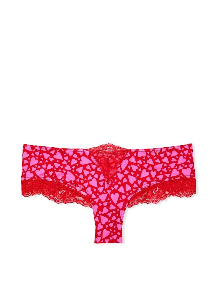 Victoria's Secret Lipstick Red Hearts Micro Lace Inset Cheeky Knickers - Image 4 of 4 Victoria's Secret Lipstick Red Hearts Micro Lace Inset Cheeky Knickers - Image 4 of 4