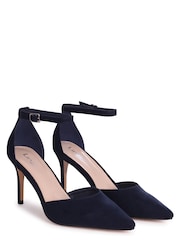 Linzi Blue Maci Stiletto Court Heel With Ankle Strap - Image 3 of 4