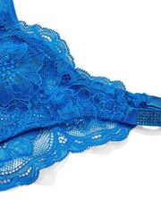 Victoria's Secret Enamel Blue Lace Shine Strap Brazilian Knickers - Image 2 of 2