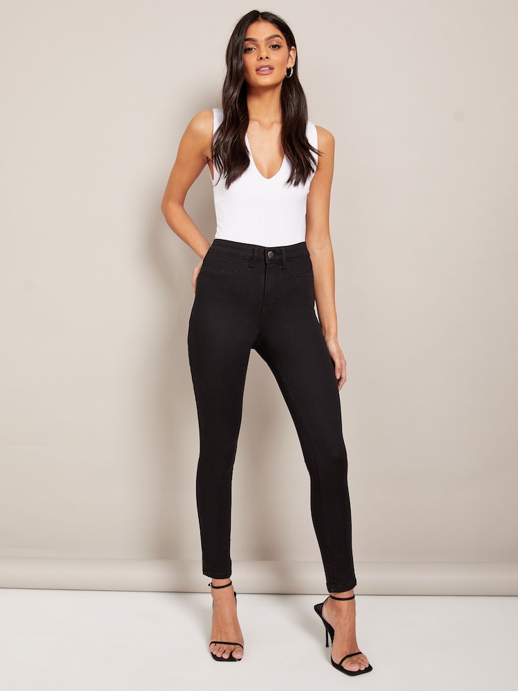 Friends Like These Black High Waisted Jeggings - Image 3 of 4