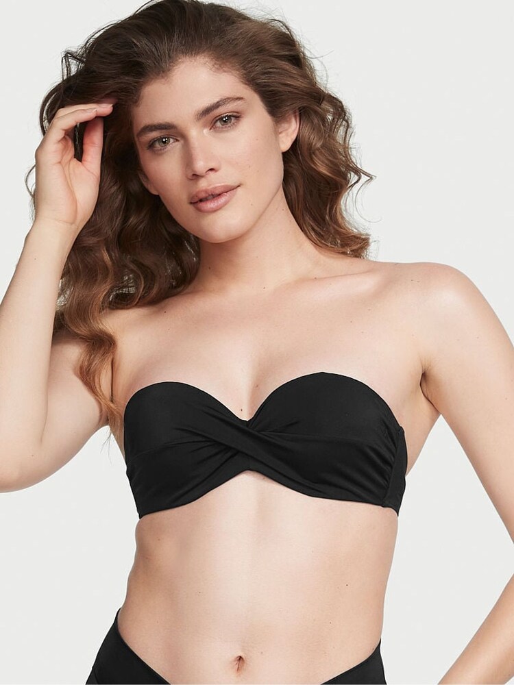 Victoria's Secret Black Strapless Swim Bikini Top - Image 1 of 4