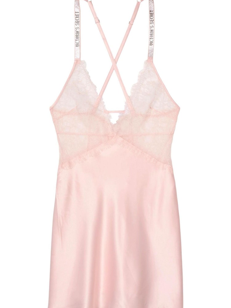 Victoria's Secret Shine Strap Satin & Lace Slip - Image 1 of 1