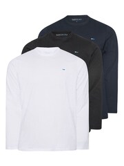 BadRhino Big & Tall Black 3 Pack Long Sleeve T-Shirts - Image 2 of 5