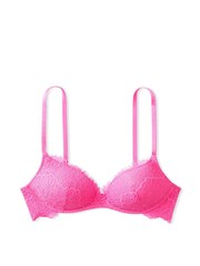 Victoria's Secret Neon Peony Pink Lace Lightly Lined Non Wired Bra - Image 3 of 3