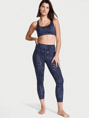 Victoria's Secret Snakeprint Blue Smooth Strappy Back Non Wired Minimum Impact Sports Bra - Image 3 of 4