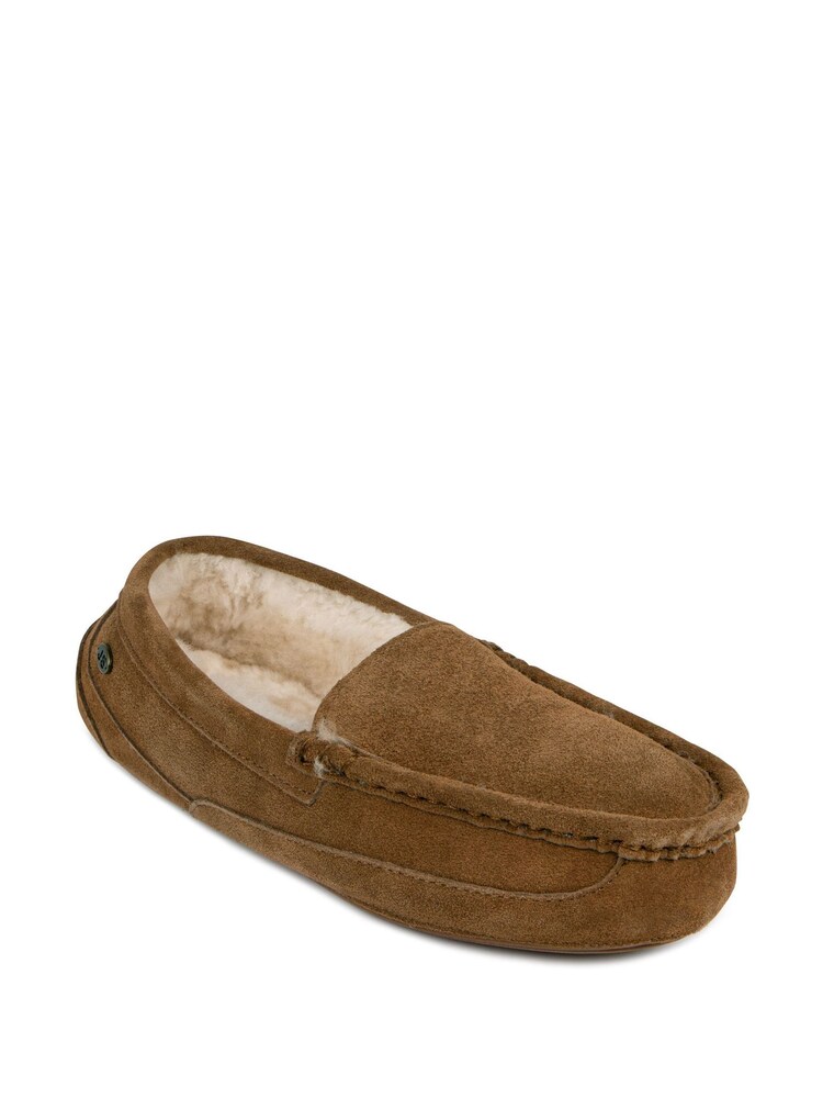 Just Sheepskin Brown Mens Harry Sheepskin Slipper - Image 1 of 4