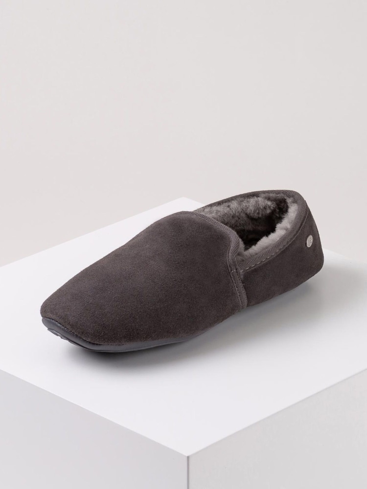 Just Sheepskin Grey Mens Garrick Sheepskin Slipper - Image 1 of 4