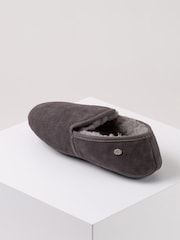 Just Sheepskin Grey Mens Garrick Sheepskin Slipper - Image 2 of 4