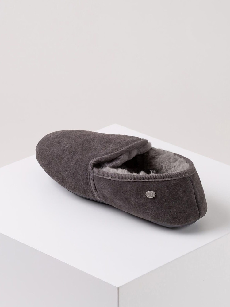 Just Sheepskin Grey Mens Garrick Sheepskin Slipper - Image 2 of 4