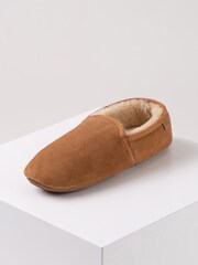 Just Sheepskin Brown Mens Garrick Sheepskin Slipper - Image 1 of 4