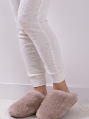 Just Sheepskin Cream Ladies Louise Sheepskin Slipper - Image 1 of 5