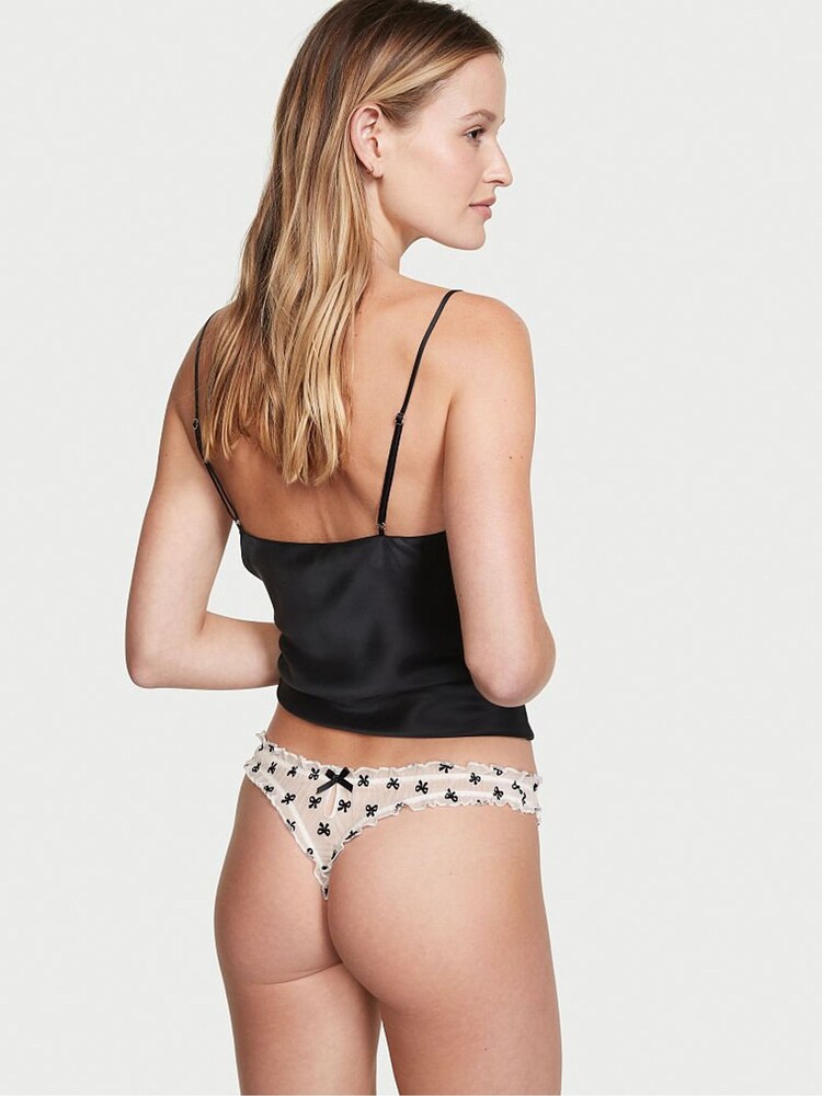Victoria's Secret Ruffle Mesh Thong Panty - Image 2 of 3 Victoria's Secret Ruffle Mesh Thong Panty - Image 2 of 3
