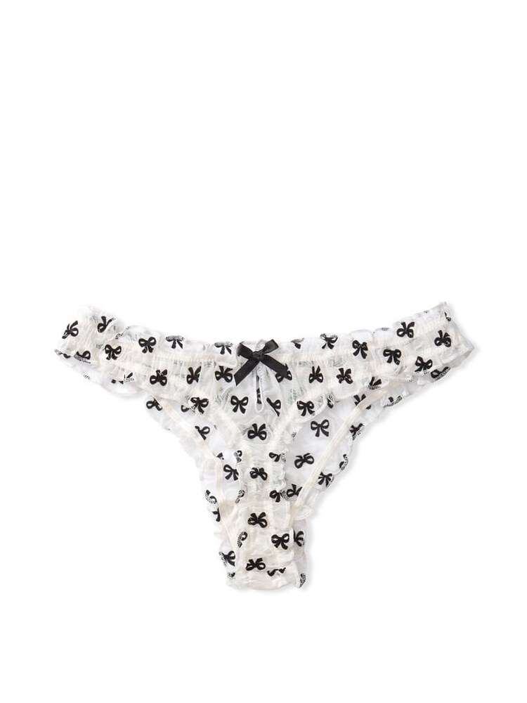 Victoria's Secret Ruffle Mesh Thong Panty - Image 3 of 3 Victoria's Secret Ruffle Mesh Thong Panty - Image 3 of 3