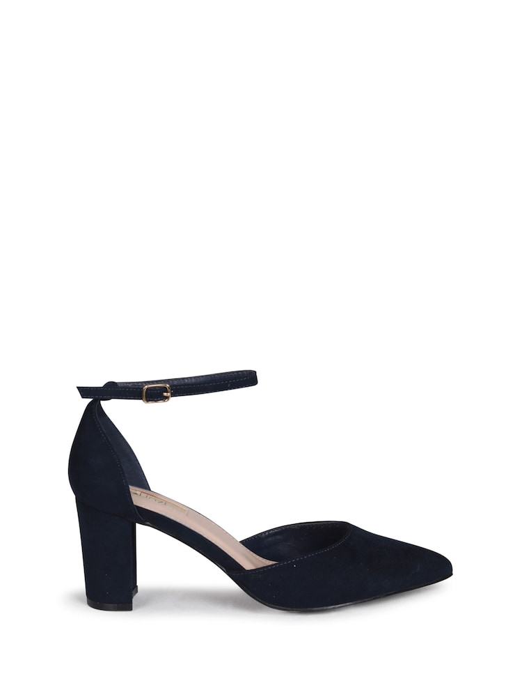 Linzi Blue Jude Closed Back Court Block Heel - Image 2 of 4