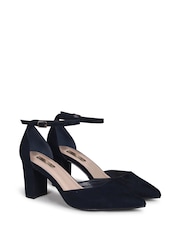 Linzi Blue Jude Closed Back Court Block Heel - Image 3 of 4