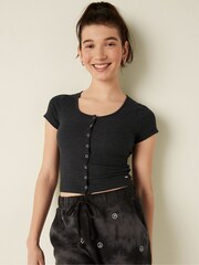 Victoria's Secret PINK Shrunken Rib Crop Tee - Image 1 of 4
