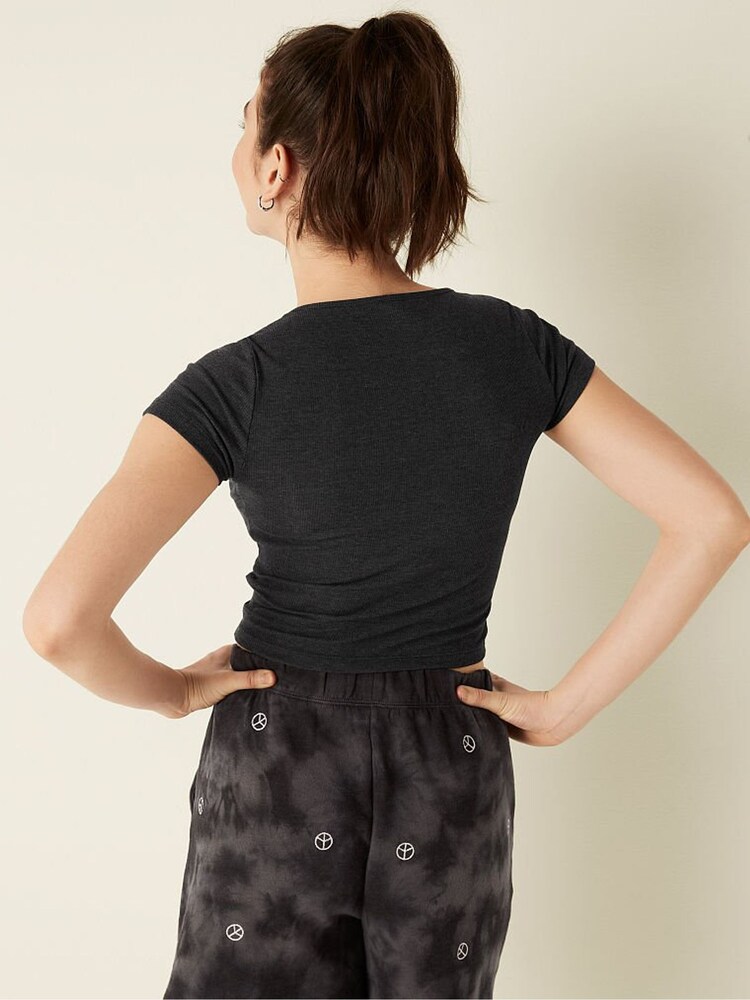 Victoria's Secret PINK Shrunken Rib Crop Tee - Image 2 of 4