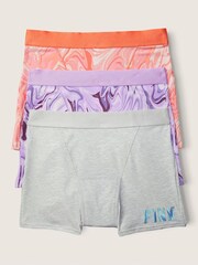 Victoria's Secret PINK Grey/Orange/Purple Marble Short Period Pant Knickers Multipack - Image 1 of 1