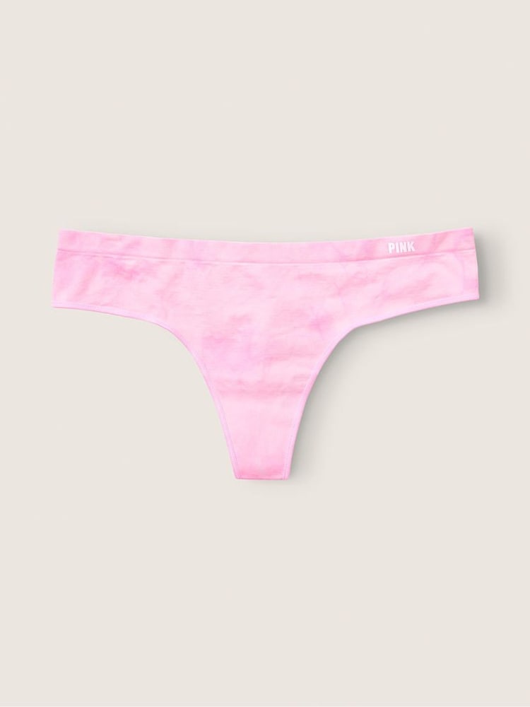 Victoria's Secret PINK Tie Dye Horizon Pink Thong Knickers - Image 1 of 2