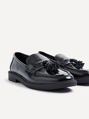 Linzi Black Shiny Rosalie Black High Shine Penny Loafer - Image 4 of 4