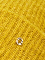 Lipsy Yellow Chunky Knitted Turn Up Beanie Hat - Image 2 of 4