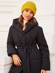 Lipsy Yellow Chunky Knitted Turn Up Beanie Hat - Image 3 of 4