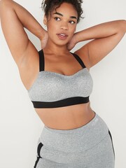 Victoria's Secret PINK Grey Oasis Marl Medium Impact Push Up Sports Bra - Image 1 of 1