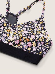 Victoria's Secret PINK Pure Black Ditsy Floral Lightly Lined Low Impact Sports Bra - Image 4 of 4