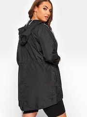 Yours Curve Black Pocket Parka With Contrast Drawstrings - Image 3 of 5