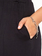 Yours Curve Black Jersey Culottes - Image 3 of 3