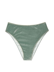 Victoria's Secret Cadette Green Velvet High Waist Cheeky Swim Bikini Bottom - Image 1 of 1