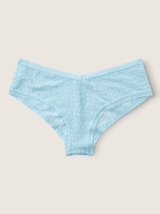 Victoria's Secret PINK Blue Breeze Blue Lace Logo Cheeky Knickers - Image 1 of 2