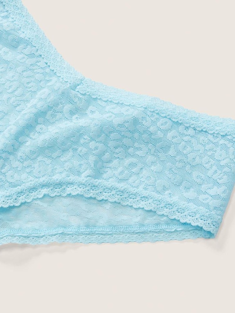 Victoria's Secret PINK Blue Breeze Blue Lace Logo Cheeky Knickers - Image 2 of 2