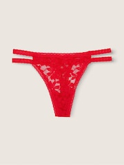 Victoria's Secret PINK Red Pepper Strappy Lace Thong Knickers - Image 1 of 2