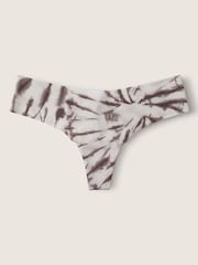 Victoria's Secret PINK Tie Dye Tinted Grey No Show Thong Knickers - Image 1 of 2