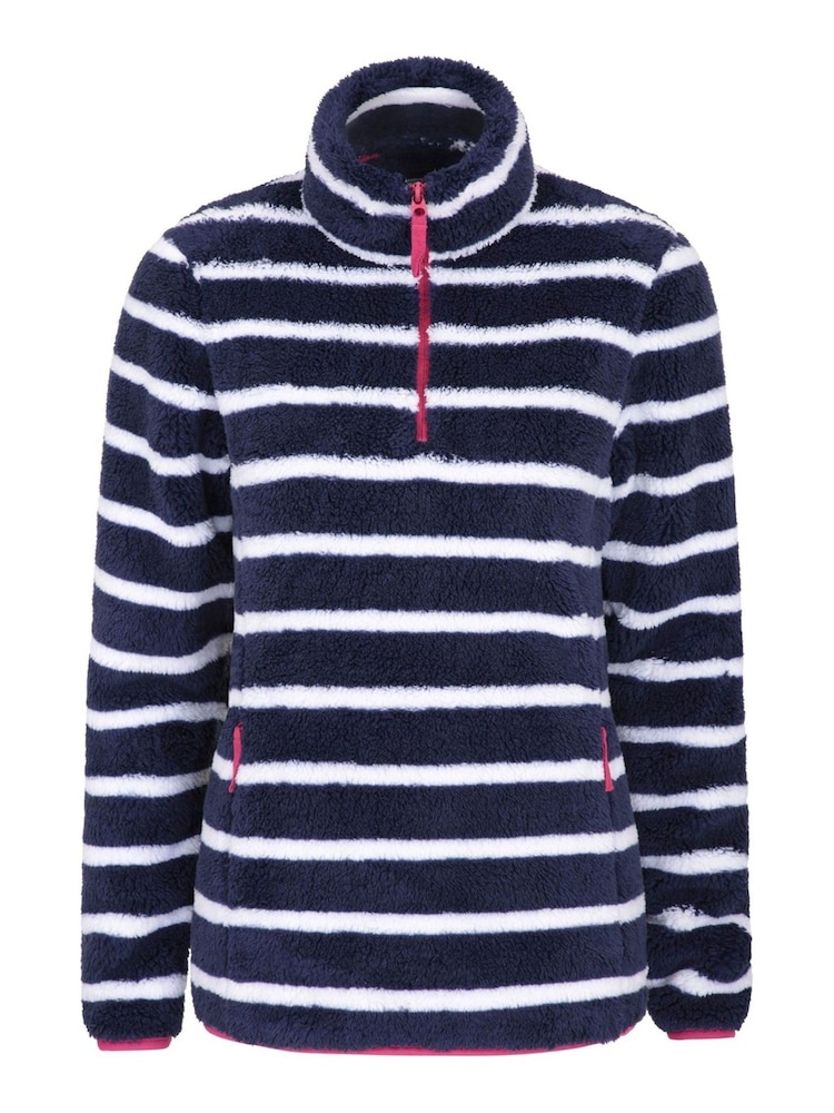 Mountain Warehouse Blue Nessy Stripe Womens Fleece - Image 1 of 6