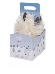 Totes Cream Kids Novelty Yeti Foot Slippers - Image 2 of 5