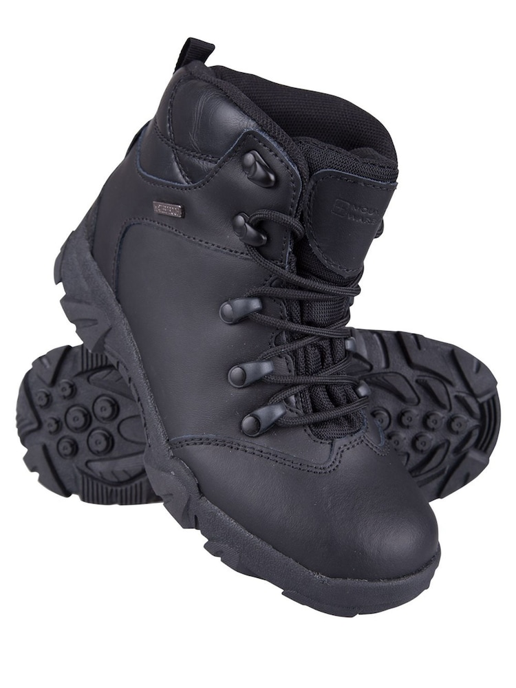 Mountain Warehouse Black Canyon Kids Leather Waterproof Walking Boots - Image 1 of 7
