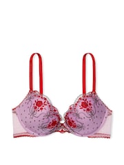 Victoria's Secret Lipstick Red Rosebud Dot PushUp Bra - Image 1 of 2