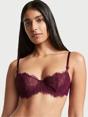 Victoria's Secret Burgundy Purple Lace Unlined Balcony Bra - Image 1 of 3
