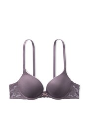 Victoria's Secret Tornado Grey Lace Trim Push Up Bra - Image 3 of 3
