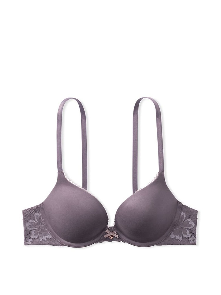 Victoria's Secret Tornado Grey Lace Trim Push Up Bra - Image 3 of 3
