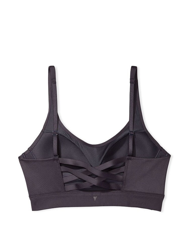 Victoria's Secret Grey Onyx Medium Impact Strappy Back Sports Bra - Image 4 of 4