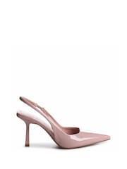 Linzi Nude Fling Sling Back Court Style Heel Sandals - Image 2 of 4