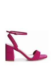 Linzi Pink Tara Barely There Block Heeled Sandal With Ankle Strap - Image 2 of 4