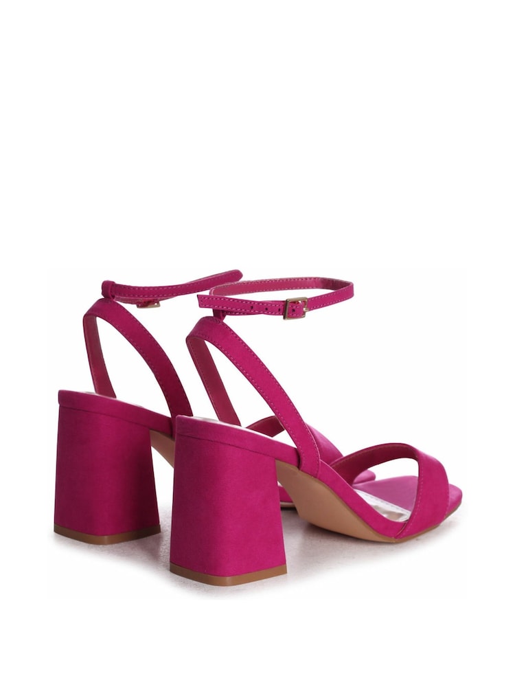 Linzi Pink Tara Barely There Block Heeled Sandal With Ankle Strap - Image 4 of 4