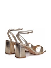 Linzi Gold Tara Barely There Block Heeled Sandal With Ankle Strap - Image 4 of 4