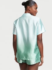 Victoria's Secret Aloe Green Ombre Satin Short Pyjamas - Image 2 of 4