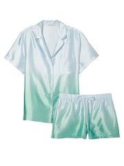 Victoria's Secret Aloe Green Ombre Satin Short Pyjamas - Image 3 of 4